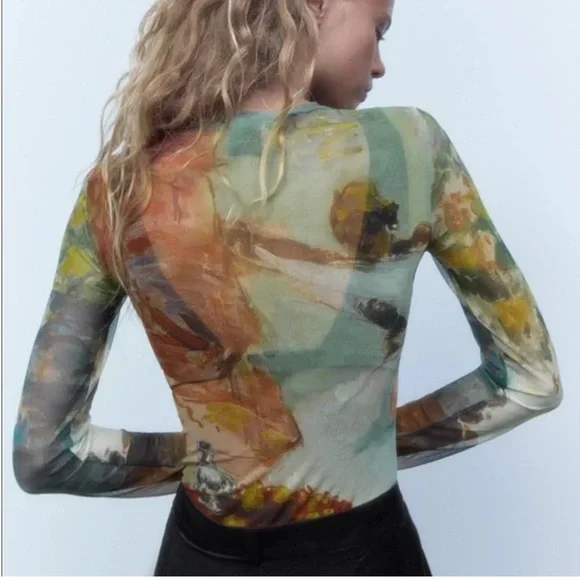 Artistic Long Sleeve Bodysuit - Picture 5 of 5